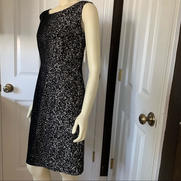 𝅺NEW with tags Lafayette 148 New York Savannah Dress Black & Cream 4 - Picture 9 of 13